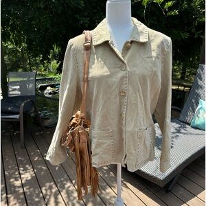 Vintage Monterey Bay genuine leather tan size large‎